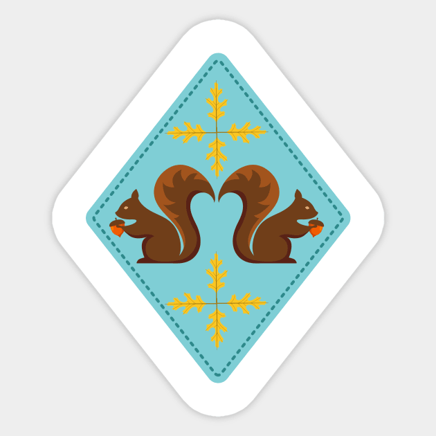 Double Squirrel Sticker by SWON Design